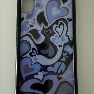 Wildflower Blue Heart Pattern Phone Case